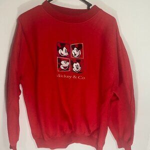 Vintage Disney Mickey Mouse Fleece Crewneck Sweatshirt